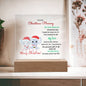 To My Christmas Blessing| Acrylic Plaque