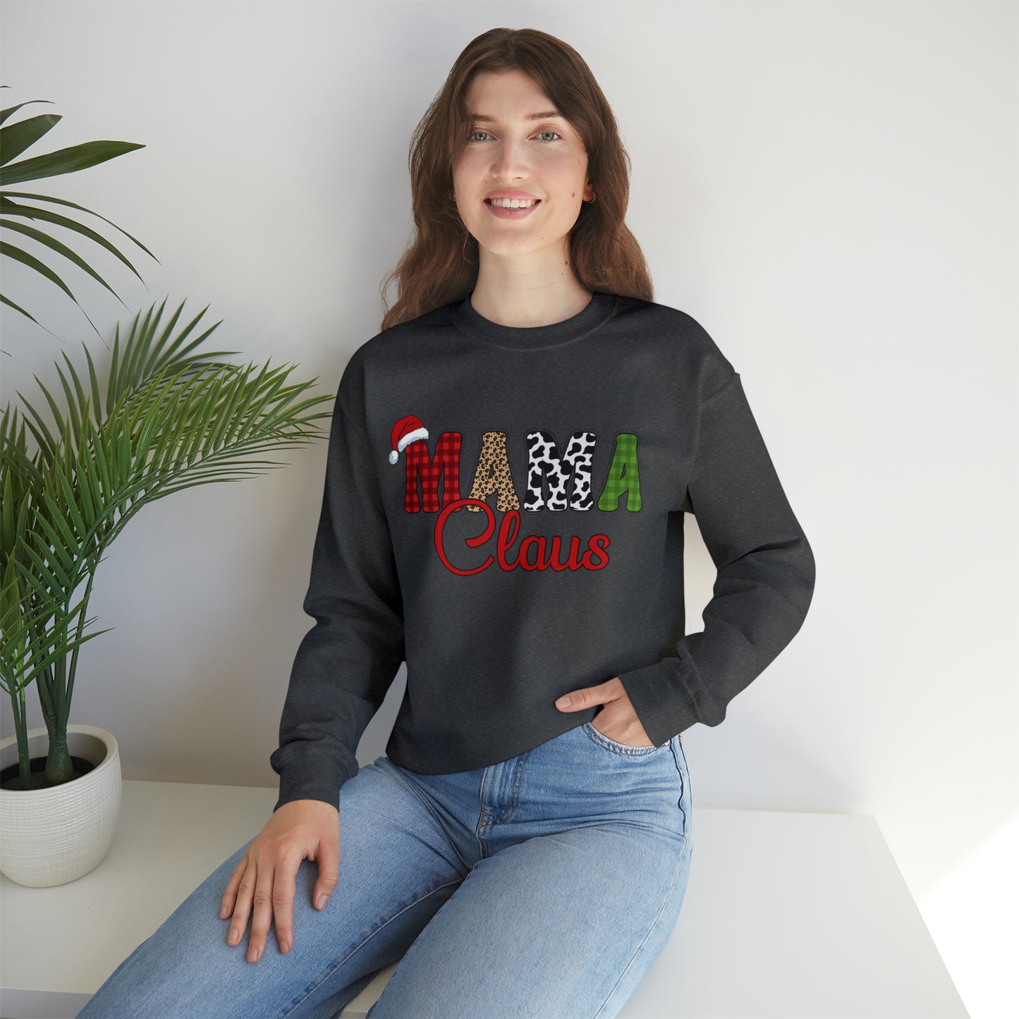 Mama Claus Christmas | Crewneck Sweatshirt | Christmas Family Sweatshirt