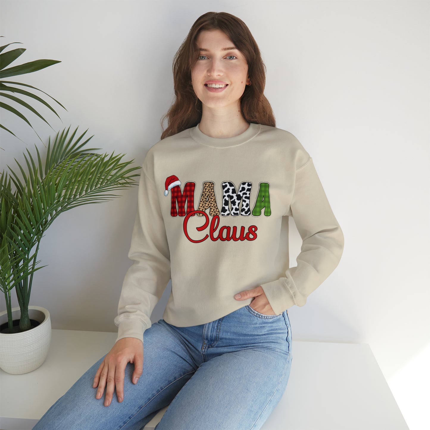 Mama Claus Christmas | Crewneck Sweatshirt | Christmas Family Sweatshirt