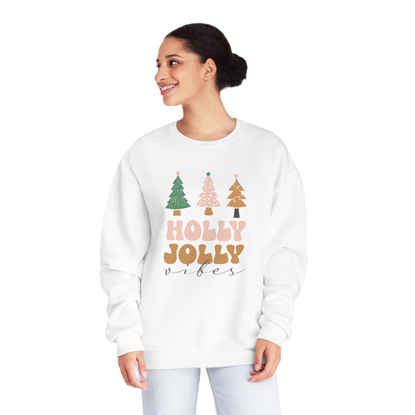 Holly Jolly Vibes | Christmas Crewneck Sweatshirt