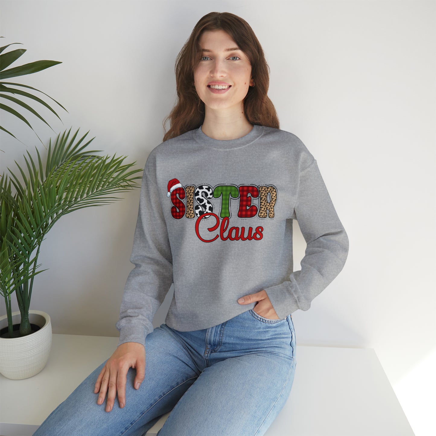 Sister Claus Crewneck Sweatshirt | Christmas Sweatshirt | Christmas Family Sweatshirt