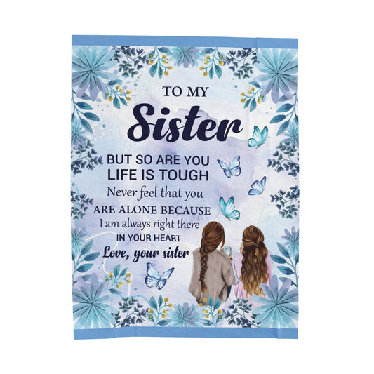 Unique To My Sister | Velveteen Plush Blanket | Perfect Sister Gift