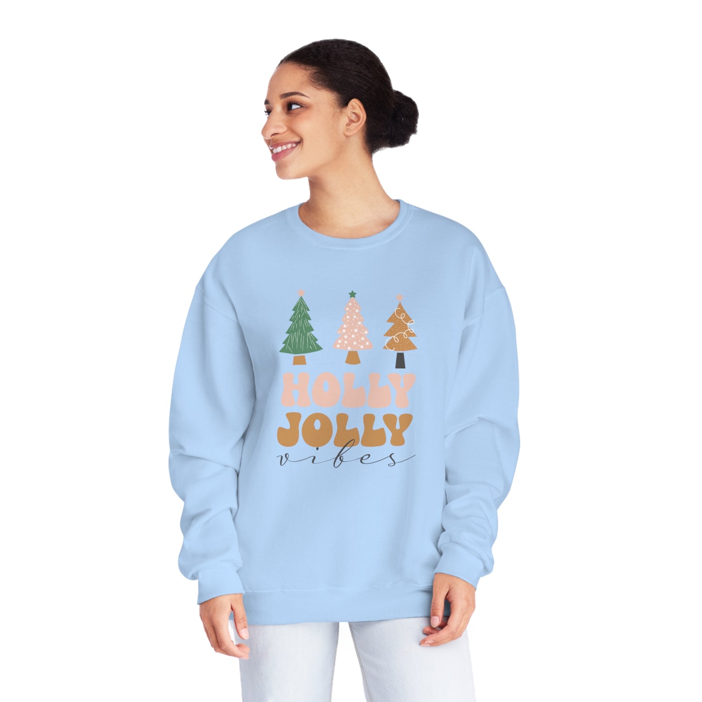 Holly Jolly Vibes | Christmas Crewneck Sweatshirt