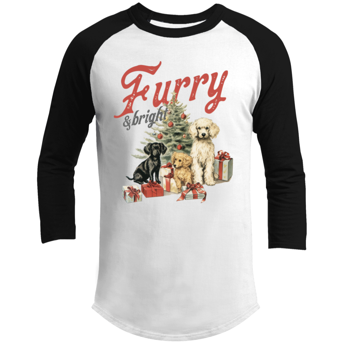 Furry & Bright | Long Sleeve Shirt | Christmas Cute Doggie