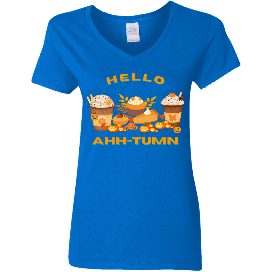 Hello Ahh-tumn V-Neck T-Shirt