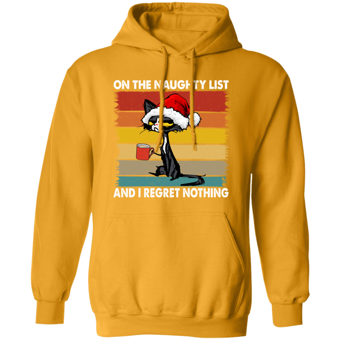 On The Naughty  List |  Pullover Hoodie | Funny Christmas Hoodie