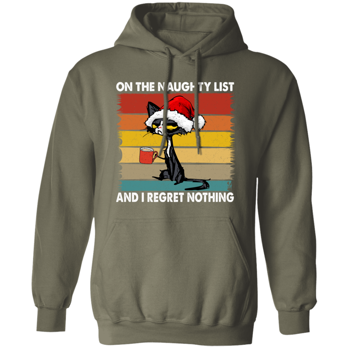 On The Naughty  List |  Pullover Hoodie | Funny Christmas Hoodie