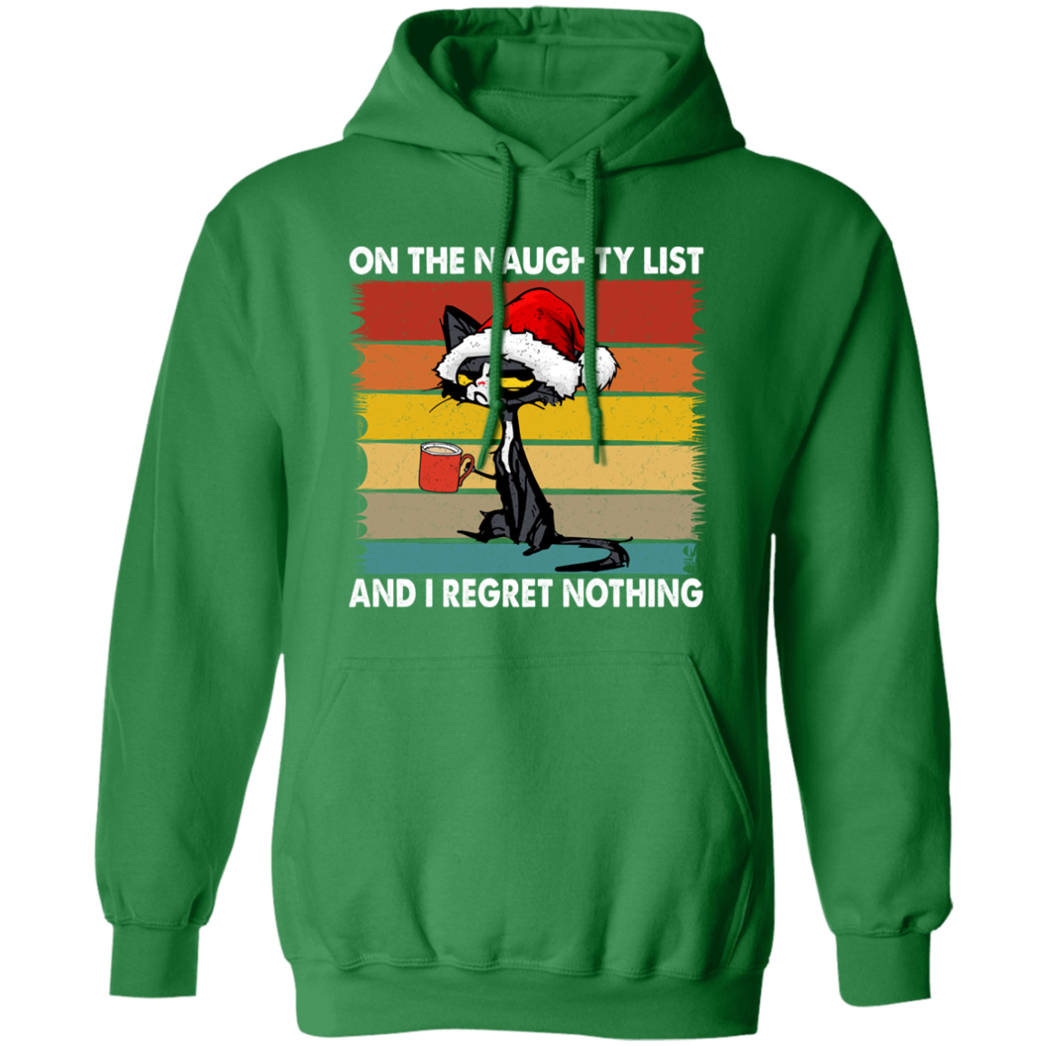 On The Naughty  List |  Pullover Hoodie | Funny Christmas Hoodie