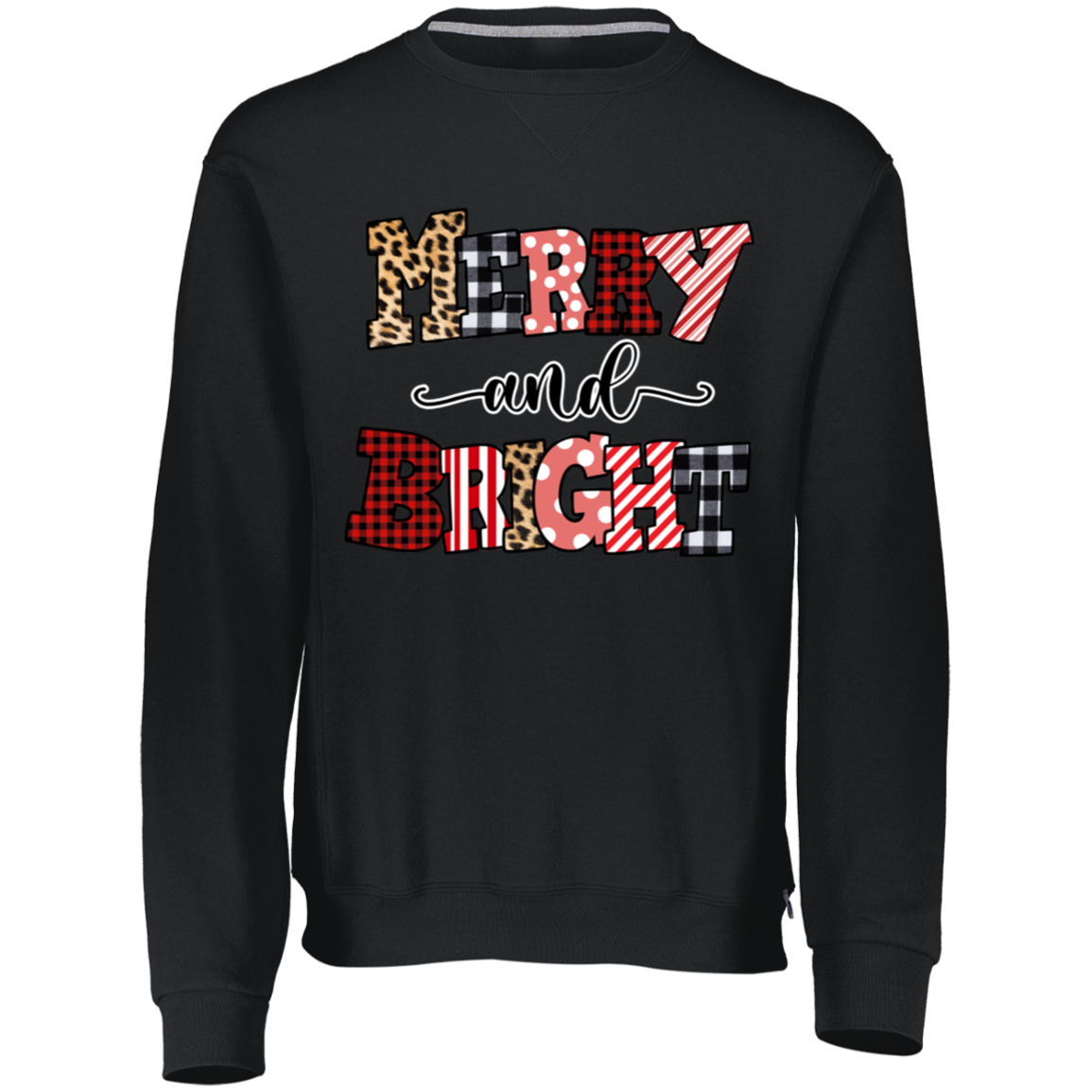 Merry & Bright | Fleece Christmas Crewneck Sweatshirt | Christmas Sweat