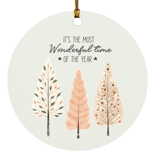 It's The Most Wonderful Time Of The Year | Circle Ornament