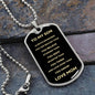 TO MY SON | DOG TAG MILITARY BELL CHAIN | LOVE MOM