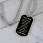 TO MY SON | DOG TAG MILITARY BELL CHAIN | LOVE MOM