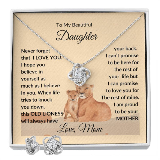 My Daughter | Love Knot & Earring Set