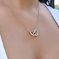 To My Beautiful Wife | Interlocking Hearts Necklace